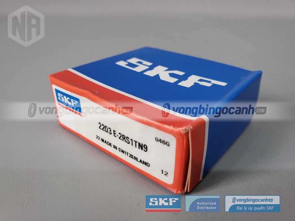 Vòng bi SKF 2203 E-2RS1TN9 chính hãng, phân phối bởi Vòng bi Ngọc Anh - Đại lý uỷ quyền SKF.