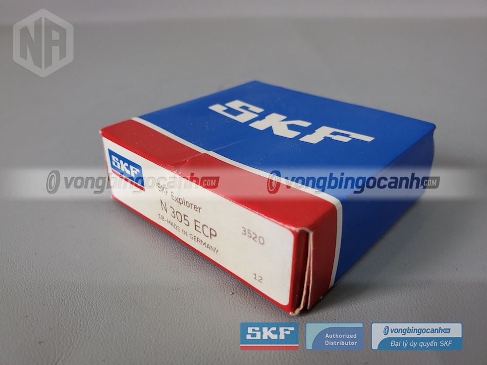 Vòng bi SKF N 305 ECP chính hãng, phân phối bởi Vòng bi Ngọc Anh - Đại lý uỷ quyền SKF.