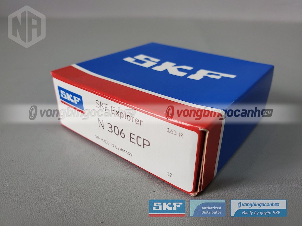 Vòng bi SKF N 306 ECP chính hãng, phân phối bởi Vòng bi Ngọc Anh - Đại lý uỷ quyền SKF.