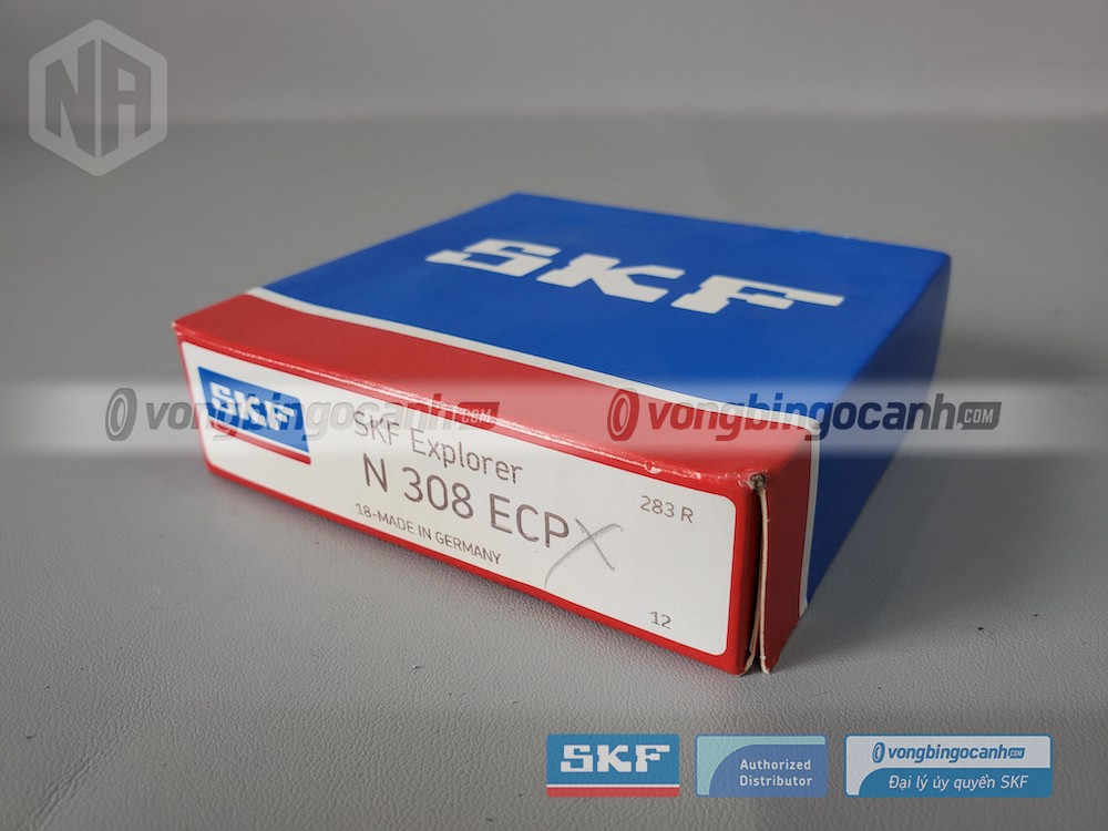 Vòng bi SKF N 308 ECP chính hãng, phân phối bởi Vòng bi Ngọc Anh - Đại lý uỷ quyền SKF.