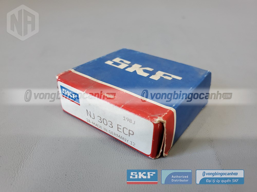 Vòng bi SKF NJ 303 ECP chính hãng, phân phối bởi Vòng bi Ngọc Anh - Đại lý uỷ quyền SKF.