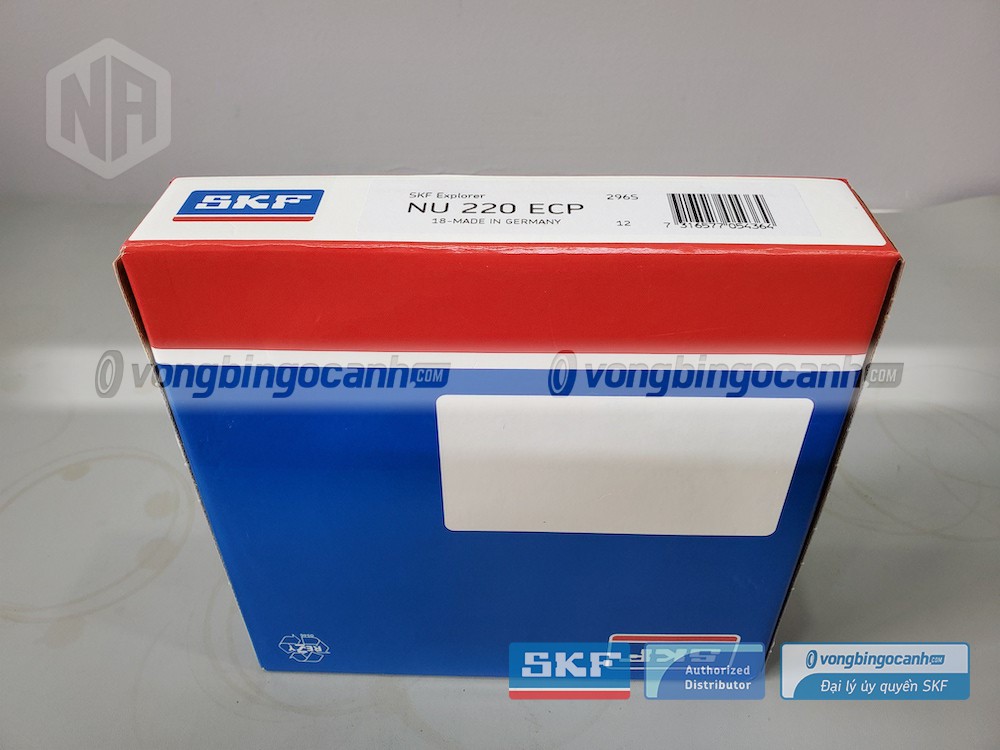 Vòng bi SKF NU 220 ECP chính hãng, phân phối bởi Vòng bi Ngọc Anh - Đại lý uỷ quyền SKF.