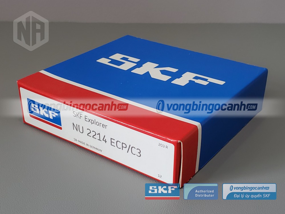 Vòng bi SKF NU 2214 ECP/C3 chính hãng, phân phối bởi Vòng bi Ngọc Anh - Đại lý uỷ quyền SKF.