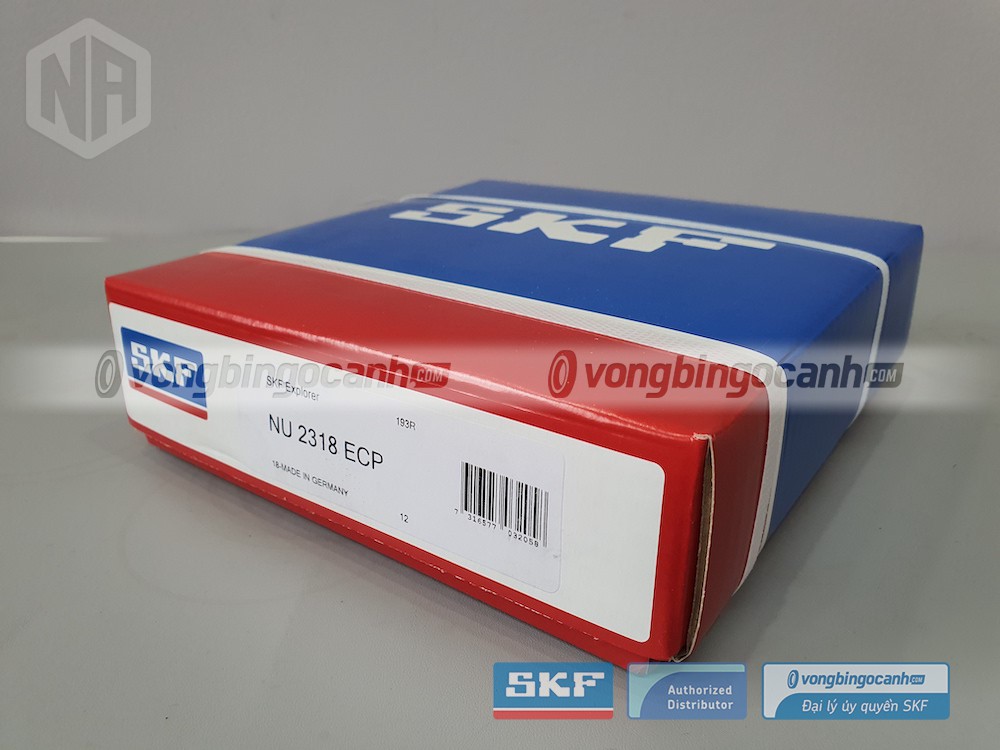 Vòng bi SKF NU 2318 ECP chính hãng, phân phối bởi Vòng bi Ngọc Anh - Đại lý uỷ quyền SKF.