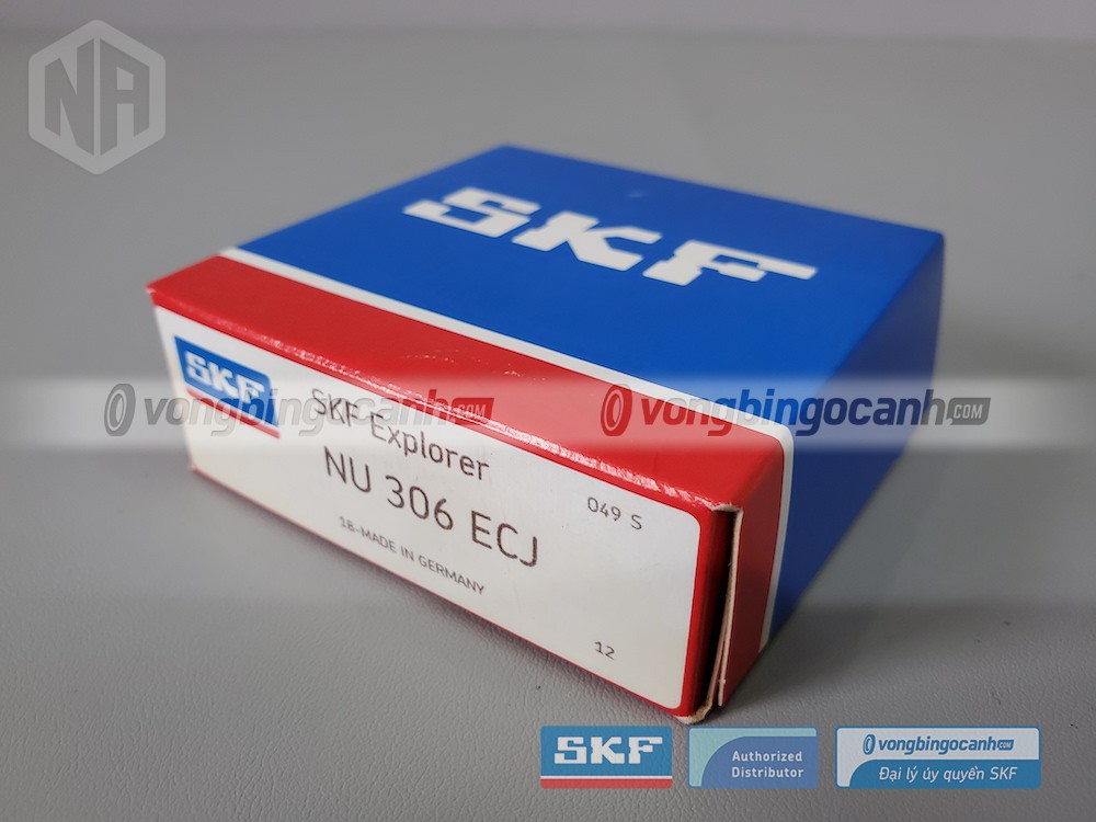 Vòng bi SKF NU 306 ECJ chính hãng, phân phối bởi Vòng bi Ngọc Anh - Đại lý uỷ quyền SKF.