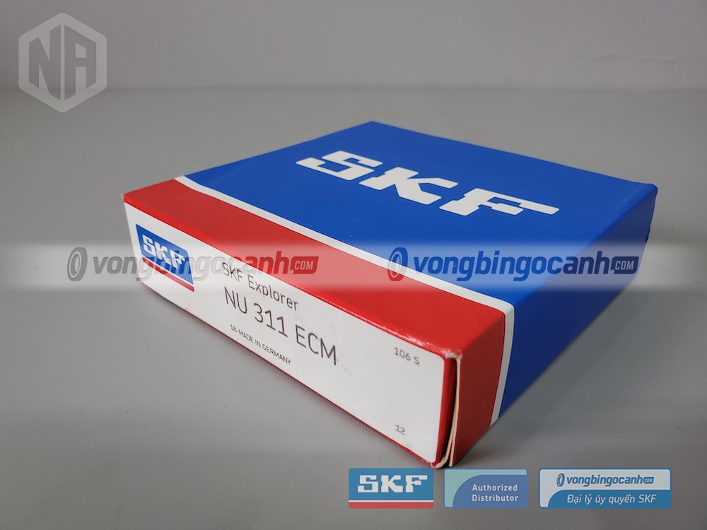 Vòng bi SKF NU 311 ECM chính hãng, phân phối bởi Vòng bi Ngọc Anh - Đại lý uỷ quyền SKF.