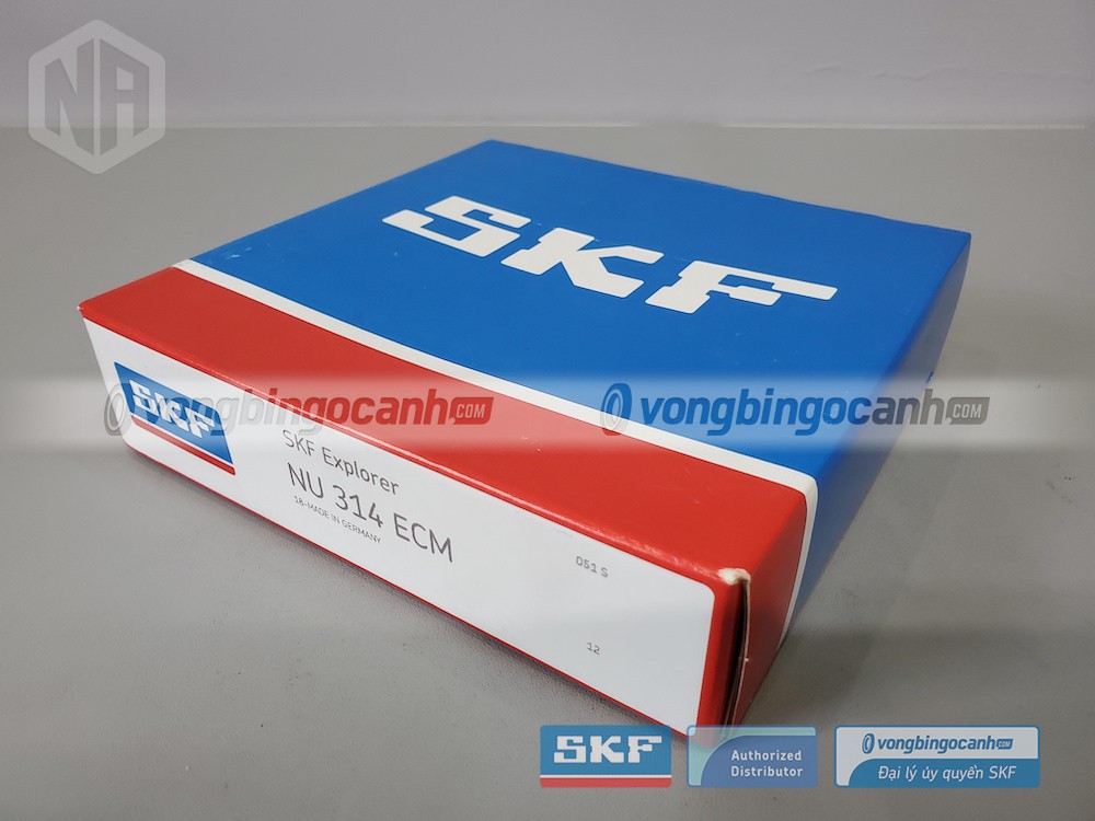 Vòng bi SKF NU 314 ECM chính hãng, phân phối bởi Vòng bi Ngọc Anh - Đại lý uỷ quyền SKF.