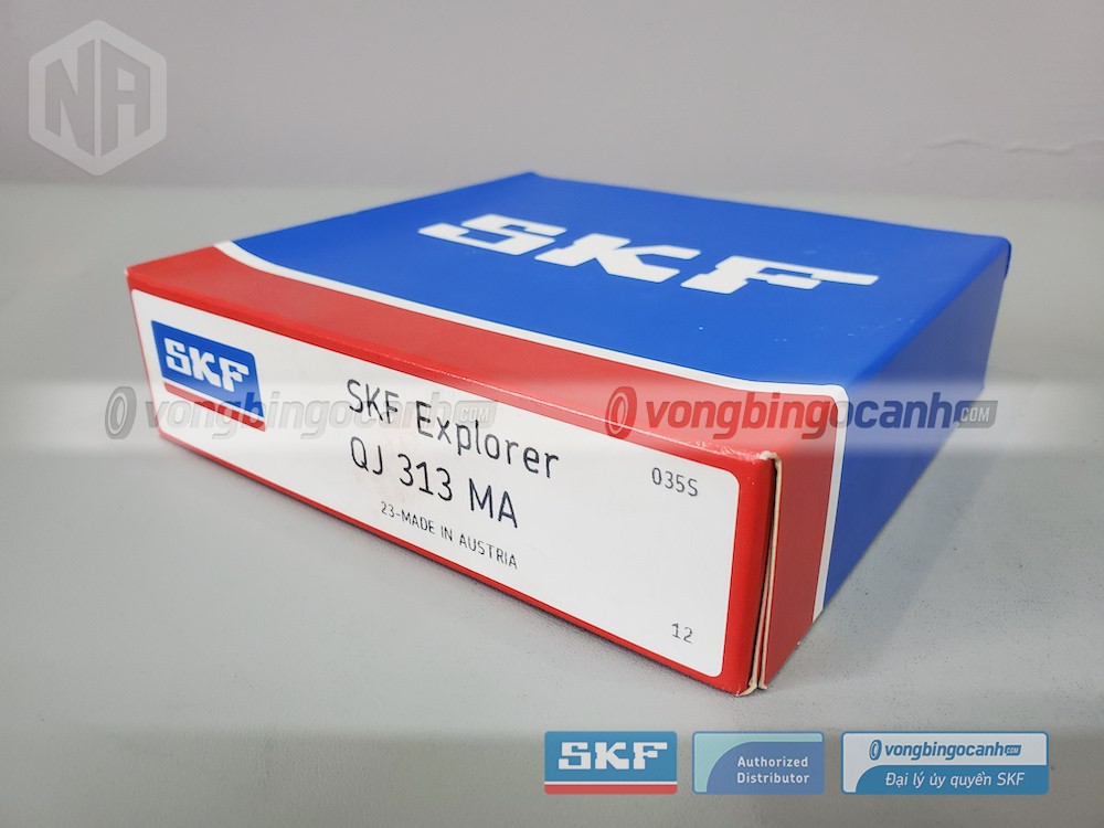 Vòng bi SKF QJ 313 MA chính hãng, phân phối bởi Vòng bi Ngọc Anh - Đại lý uỷ quyền SKF.